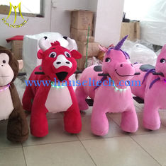 China Hansel outdoor playground stuffed animals plush mechanical animal horse ride supplier