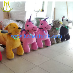 China Hansel  children fun plush coin operated electric ride on animals supplier
