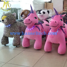 China Hansel battery operated ride animal plush zippy toy  amusement park games factory supplier