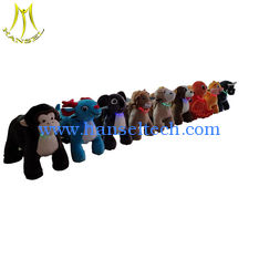 China Hansel  latest safari kids animal rides motorized plush riding animals for party rent supplier