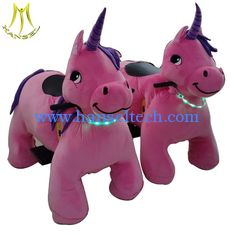 China Hansel shopping mall popular children walking stuffed animals coin operated animal rides supplier