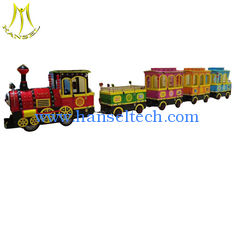 China Hansel fun shopping mall amusement park ride children trackless train fiberglass body supplier