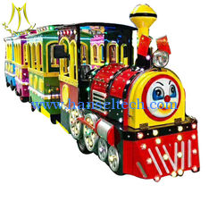 China Hansel outdoor amusement park items battery power trackless train rides  electric supplier