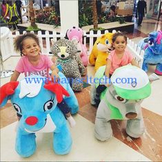 China Hansel 2017 game room equipment  plush electric coin operated animal motorized ride for mall supplier