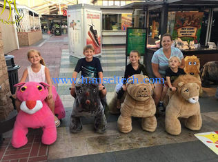 China Hansel plush motorized animal scooters in mall kids amusement rides supplier