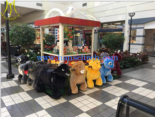 China Hansel wholesale battery powered animal toy plush electrical animal rides for shopping mall supplier