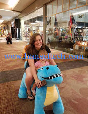 China Hansel high quality coin operated plush electric riding toy animal scooter in mall supplier