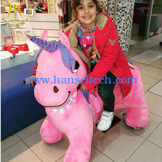 China Hansel coin operated electric plush motorized animal electric ride on horse toy supplier