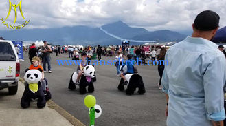 China Hansel high quality plush electric amusement rides walking dragon ride coin operated supplier