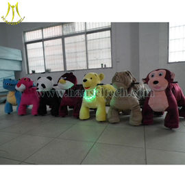 Hansel plush motorized animals kid plush toy bike ride on motorized animals for Mall supplier