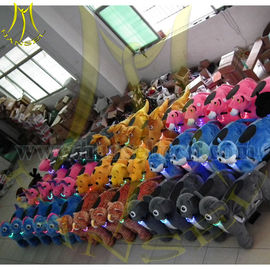Hansel coin operation electric plush animal scooters motorized plush animal scooter at mall supplier
