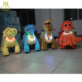 Hansel 2016 high quality motorized plush riding animals chrismas cartoon zoo animal toy rides supplier