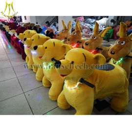 Hansel 2016 high quality coin operated ride on costumes 12 volt ride on toys style plush animal electric scooter supplier