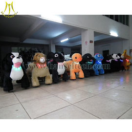 Hansel 2016 high quality coin operated ride on costumes 12 volt ride on toys style plush animal electric scooter supplier