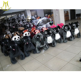 Hansel 2016 high quality coin operated ride on costumes 12 volt ride on toys style plush animal electric scooter supplier