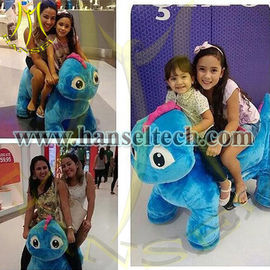Hansel Indoor Playground Equipment Walking Plush Horse Animals Toy Ride On Furry Animals supplier
