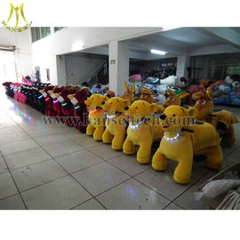 Hansel Best selling coin operated kids mini rides electric motorcycle giant plush animals car in mall supplier