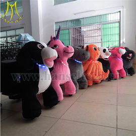 Hansel Hot Sale 12v Battery Plush Animal Rides For Mall Zippy Pets Rides supplier