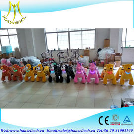 Hansel kids riding in the mall coin operated electric motorized animal plush rides supplier