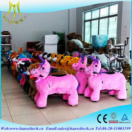 Hansel hot sale funny stuffed animals scooters in mall unicorn electric ride supplier