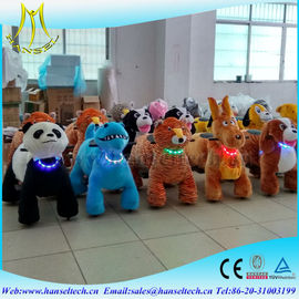 Hansel high quality kids riding plush scooter mini four wheel animal scooters for mall supplier