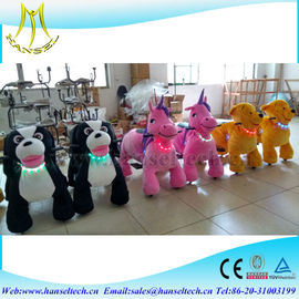 Hansel hot selling cheap amusement fun indoor plush animal electric scooter supplier