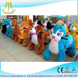 Hansel hot selling battery operated plush animal toy indoor plush electrical animal toy kiddie rides supplier