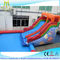 Hansel red and blue kids amusement park equipment inflatable climbing structure water pool sidel supplier