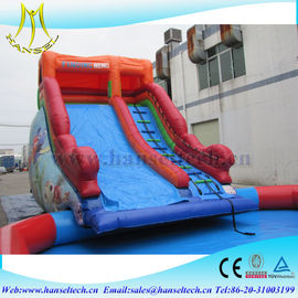 Hansel red and blue kids amusement park equipment inflatable climbing structure water pool sidel supplier