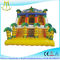 Hansel attractive kids amusement park games inflatable climbing wall with slide supplier