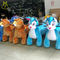 Hansel mechanical horses for children kids coin operated game machine plush toys stuffed animals on wheels supplier
