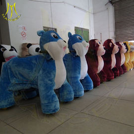 Hansel kids playground equipment helicopter soft animal scooter rides cars coin electric swings stuffed animal scooter supplier