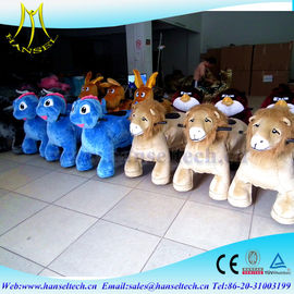 Hansel amusement ride coin operated kiddie rides for sale plush toys stuffed animals on wheels zippy pets supplier