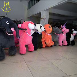 Hansel coin operated kiddie rides for sale plush unicorn electric scooter cow electric motorized scooter with battery supplier