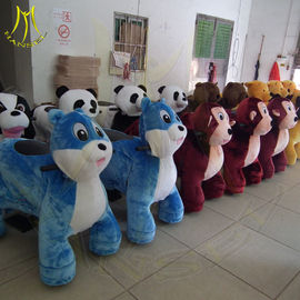 Hansel kiddie ride small train rohs standard luck cow electric motorized scooter with coin operated animal scooter ride supplier