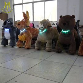 Hansel giant plush animals kids ridingmechanical walking animal bike coin operated car kids ride on car kiddy ride supplier