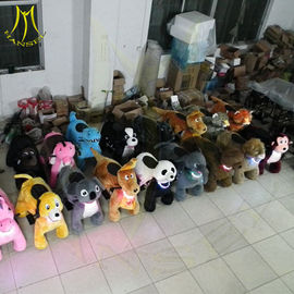 Hansel giant plush animals kids ridingmechanical walking animal bike coin operated car kids ride on car kiddy ride supplier