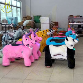 Hansel coin operated horse ride plush unicorn electric scooter amusement park rides for rent zippy pets for sale supplier