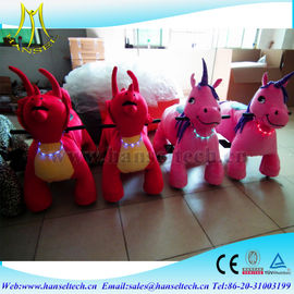 Hansel amusement arcade games giant plush animals kids riding electric dog walking machine coin operated toy ride supplier