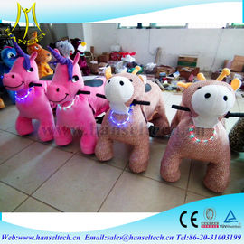 Hansel amusement arcade games giant plush animals kids riding electric dog walking machine coin operated toy ride supplier