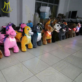 Hansel christmas amusement rides kids animal scooter rides moving animals battery operated plush animals kids playground supplier