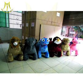 Hansel plush electric horse toy amusement ride manufacturers giant animals kids riding kid animal scooter rider supplier