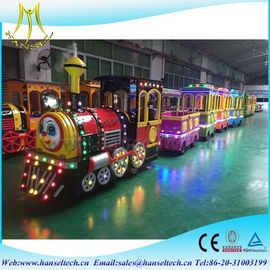 Hansel outdoor door amusement park equipment fiberglass amusements rides electric train for sale supplier