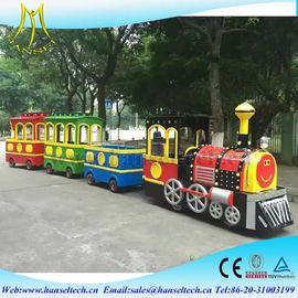 Hansel outdoor door amusement park equipment fiberglass amusements rides electric train for sale supplier