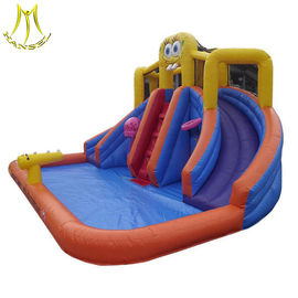 Hansel cheap inflatable outdoor playground inflatable bouncer with water slide factory supplier