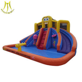 Hansel cheap inflatable outdoor playground inflatable bouncer with water slide factory supplier