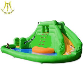 Hansel outdoor games water slide giant inflatable with pool for amusement park supplier