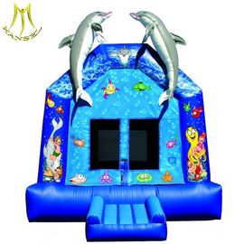 Hansel outdoor amusement park for kids inflatable big bounce house supplier