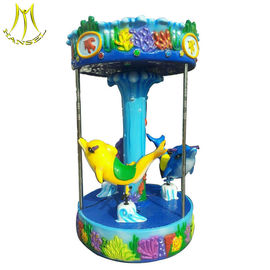 Hansel  fiber glass kiddie ride used merry go rounds for sale toy carousel horse supplier