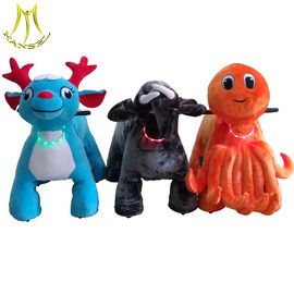 Hansel low price zippy plush electric ride on animals for shopping mall supplier